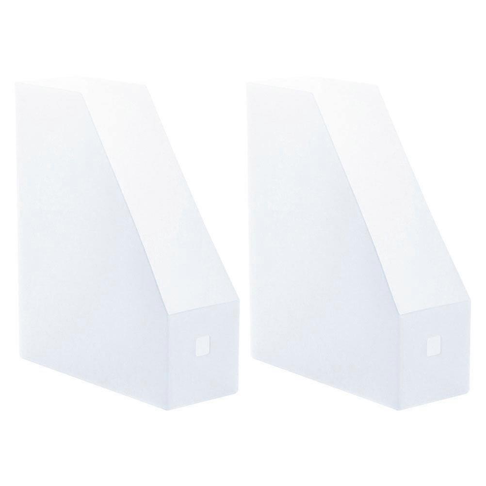 2pcs Multipurpose Desktop Document Storage Racks Files Organizers (Transparent)