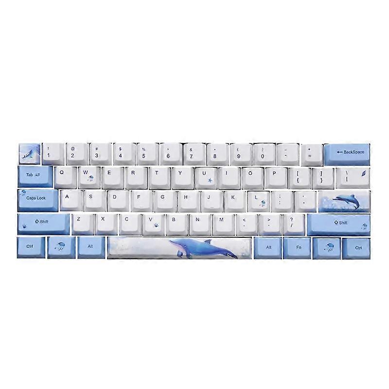 PBT 72Key/Set OEM Profile Five-Sided Sublimation Process Whale Theme Keycap