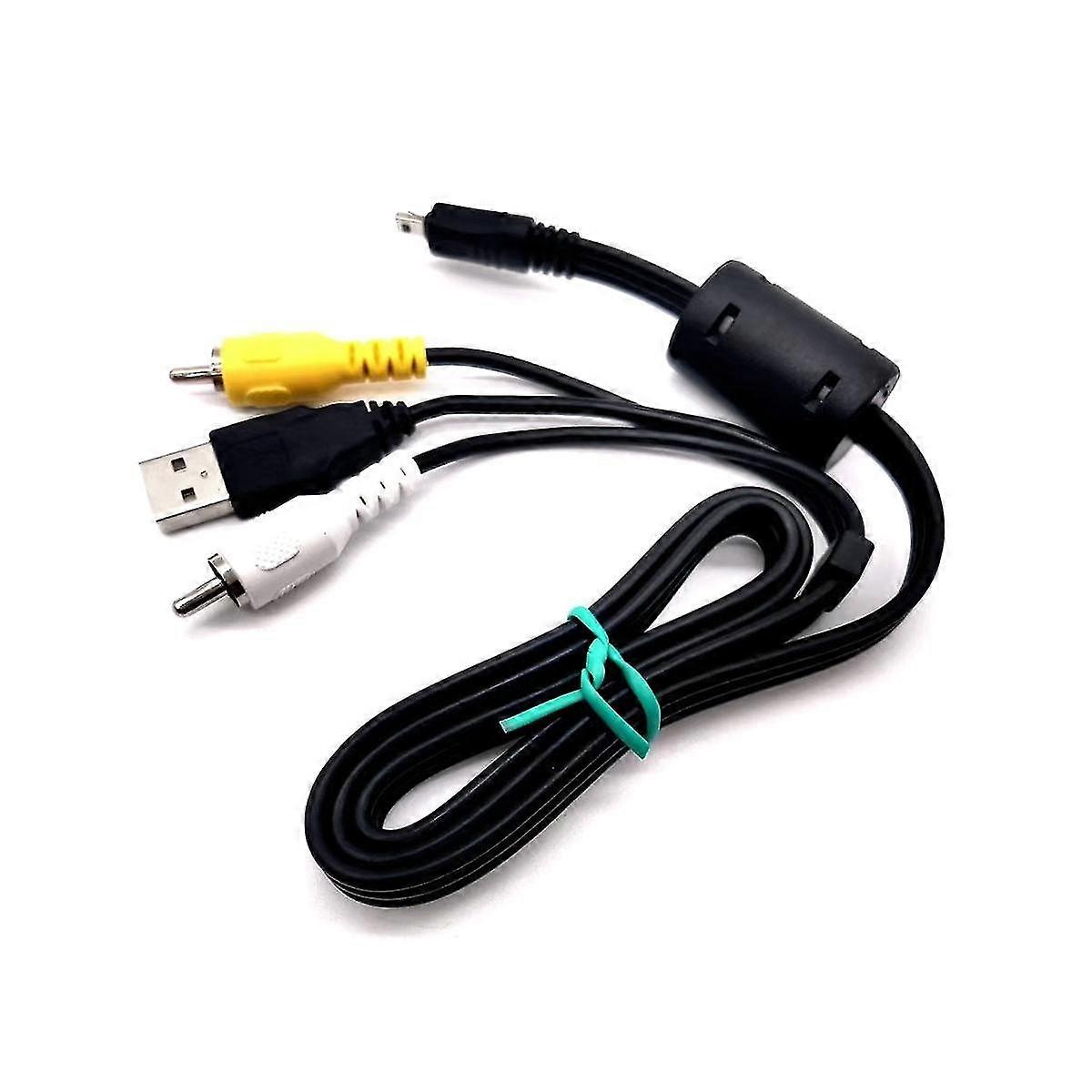 -E6 Camera Mini 8 Pin USB Data Cable with Video AV RCA Dual Multi-Function for CoolPix