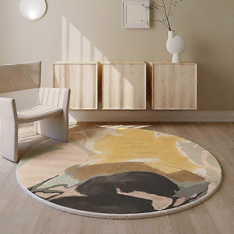 الحملان الصوف السجاد لغرفة المعيشة سميكة رقيق جولة السجاد ديكور المنزل الشتاء الدافئة الكلمة حصيرة تصميم السجاد الحديث