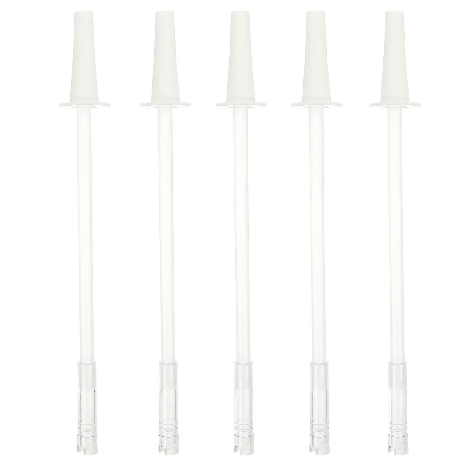 5 Sets of Pot-bellied Cup Straws Household Replacement Straws Multi-function Smoothie Straws
