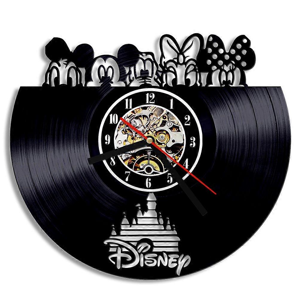 Disney Record Wall Clock, Retro Home Decoration Wall Clock
