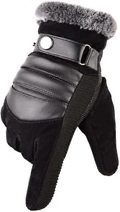 Winter Gloves Men Warm Gloves Plus Elet Touchscreen Texting Non-slip Adjustable