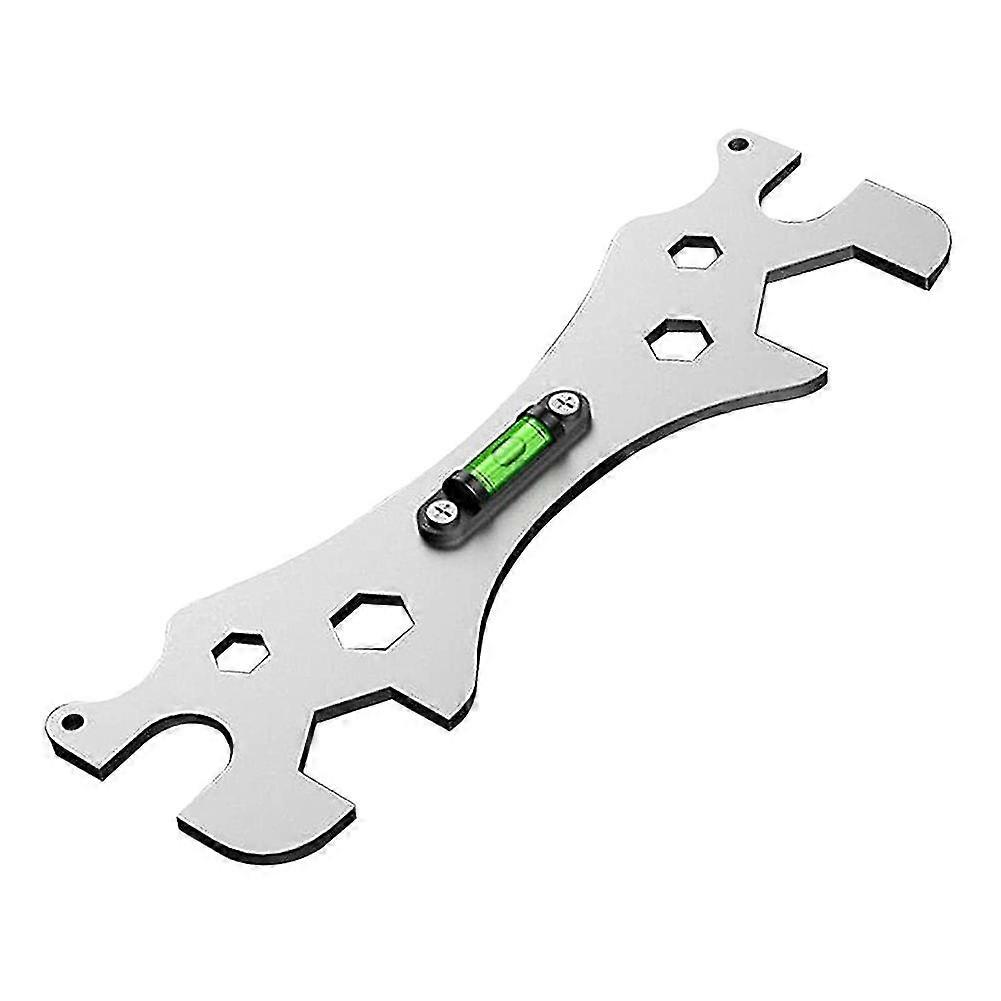 Multifunctional Angle Wrench Stainless Steel Hex Nut Spanner With Bubble Level