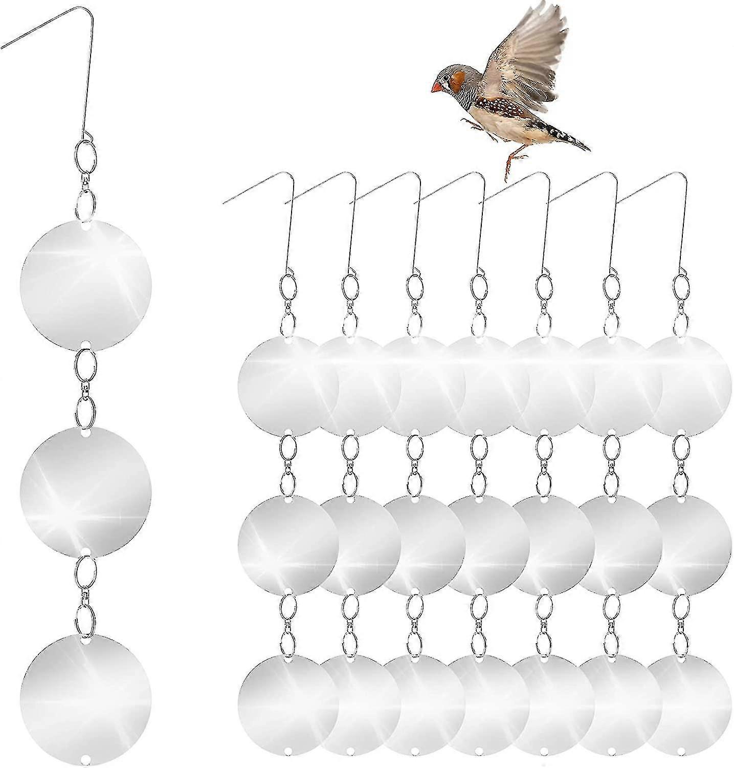 7pcs Bird Scare Discs Set,highly Reflective Double-sided Bird Reflectors,bird Repellent Mirrors Keep All Birds Away