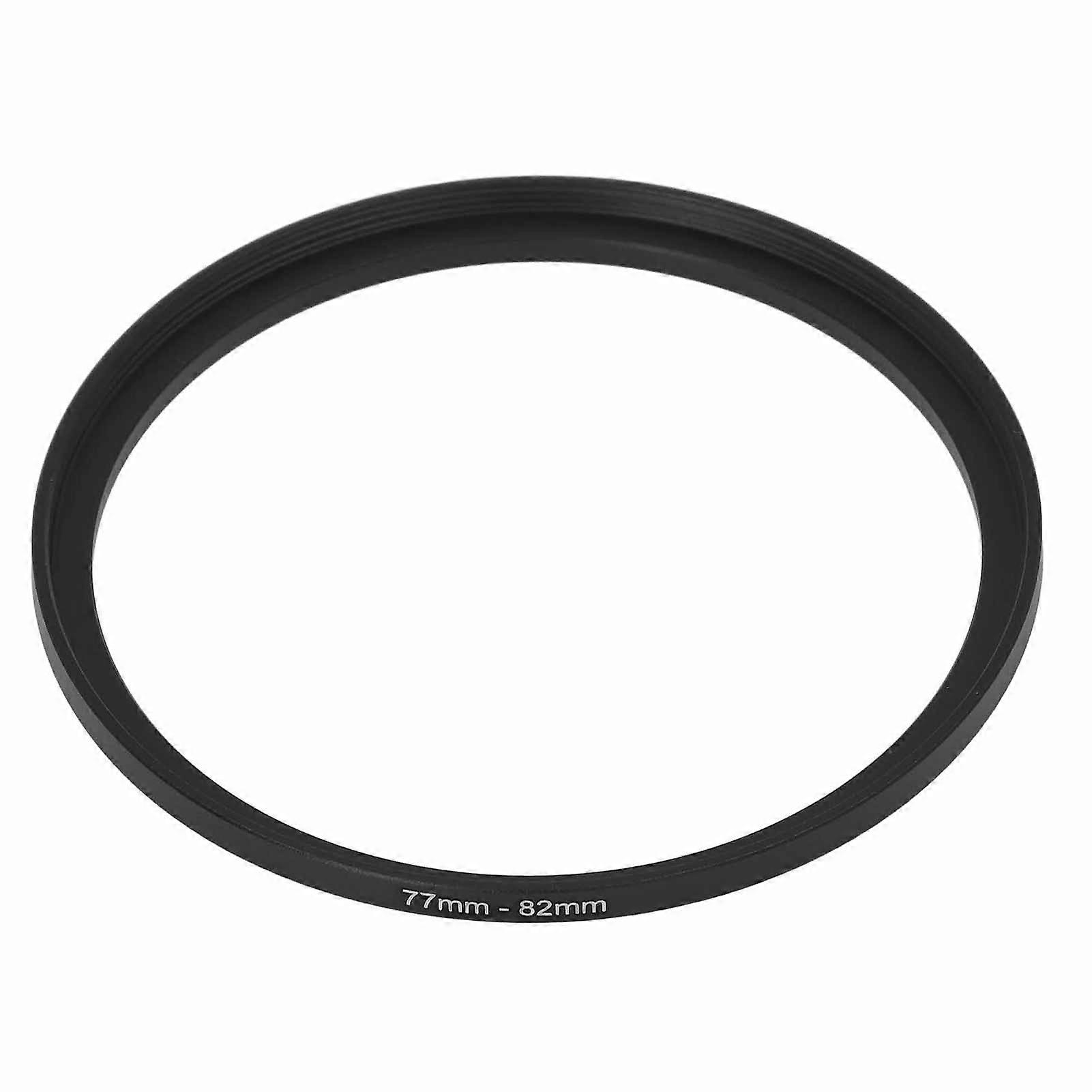 Black Filter Adapter Aluminum Alloy Step Up Step-up Ring Converter for UV CPL ND 77-82mm Close-up Camera Lens