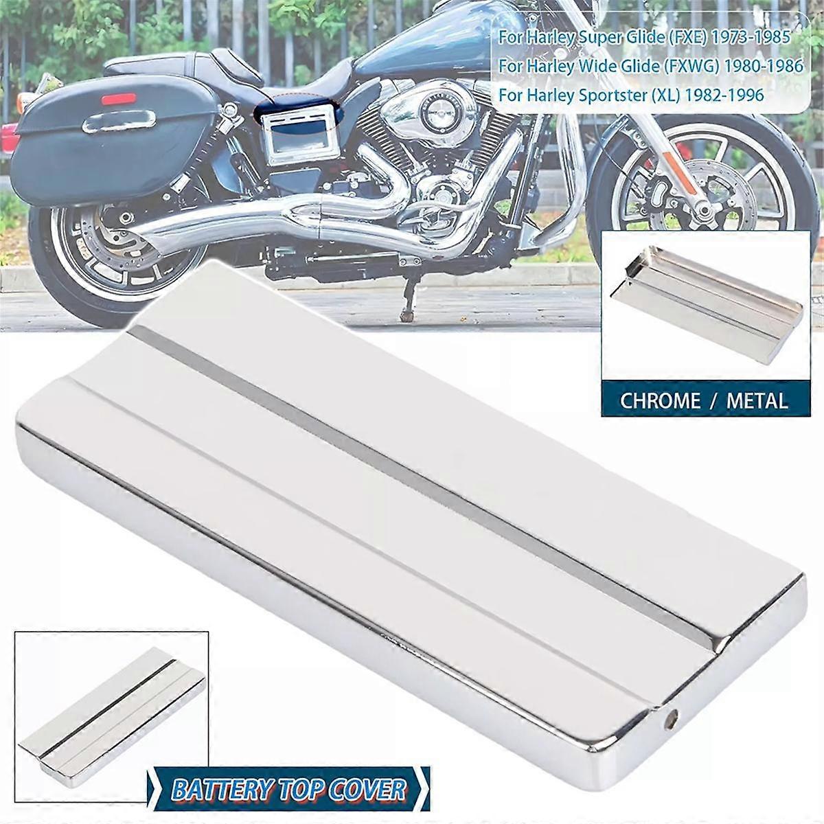 Motor Battery Top Cover Lid Chrome for 82-96 Wide Glide FXWG