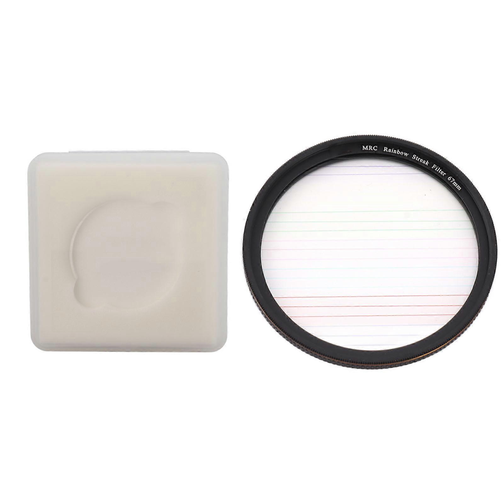 Colorful Streak Star Filter Micro SLR Camera Dot to Line Filters Special Effects Camera Filters for Night Scenes 67mm