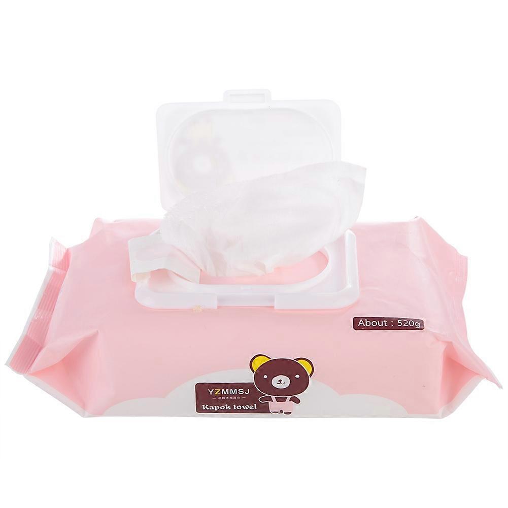 80片软质一次性湿巾婴儿清洁口腔纸巾（粉红色）