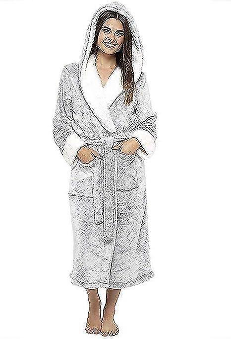Ladies Fleece Dressing Gown DL
