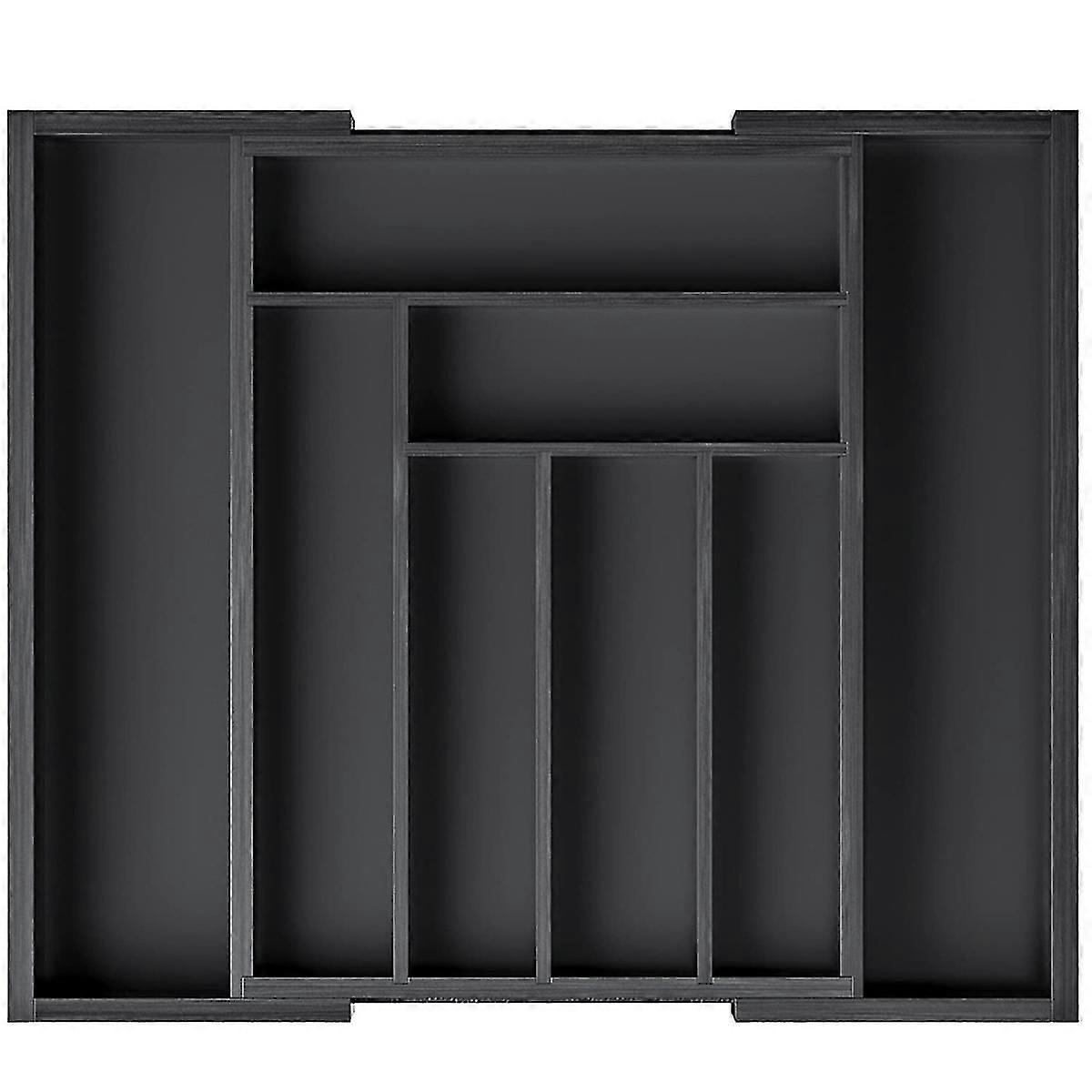 Bamboo Drawer Organizer Can Be Expanded. Kitchen Appliance Bracket Adjustable Tableware Tray