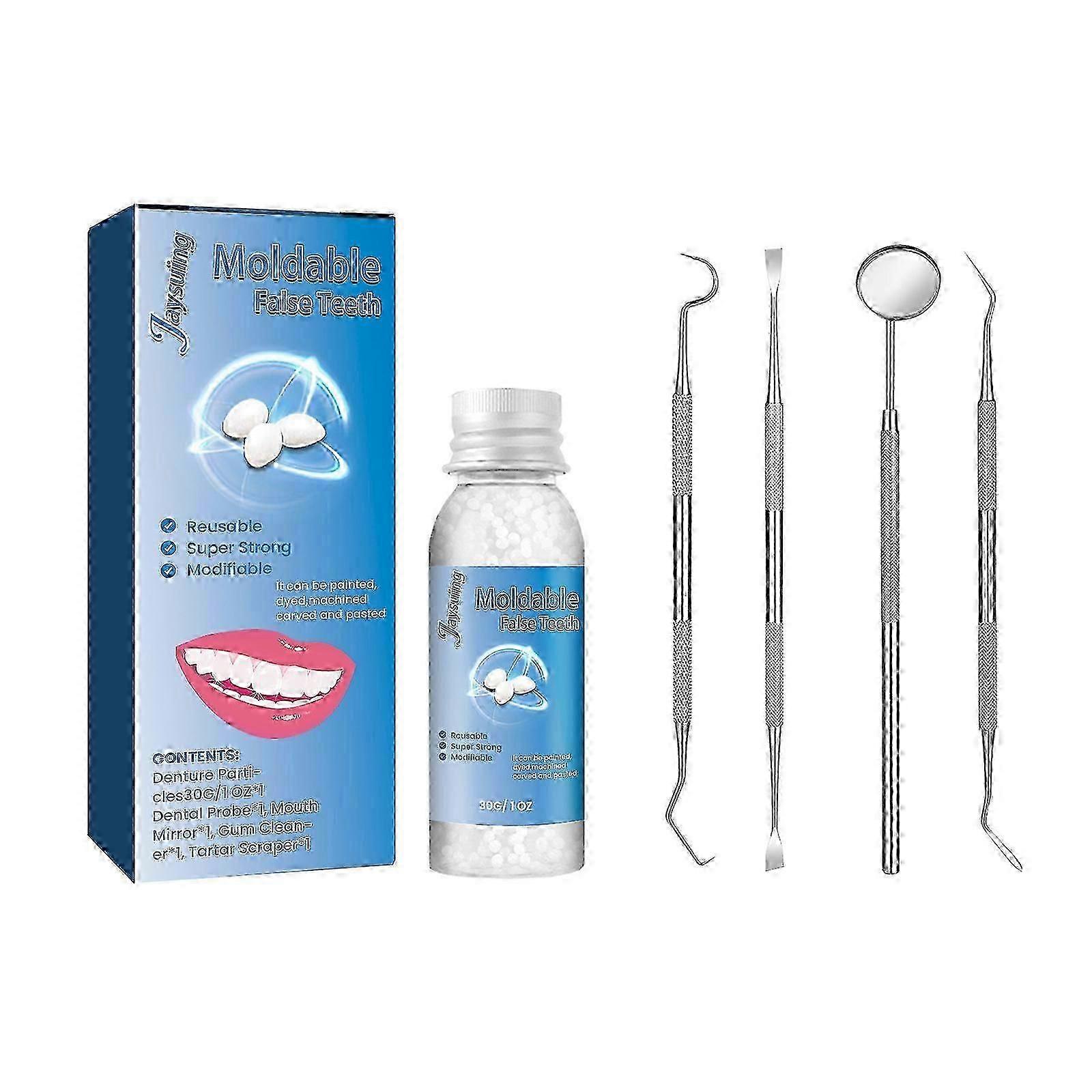 Jaysuing Shaping Teether Series Halloween Makeup Modified Teeth Dentures Filling Teeth Gap Hole Teether - 30G Tools * 4Pcs