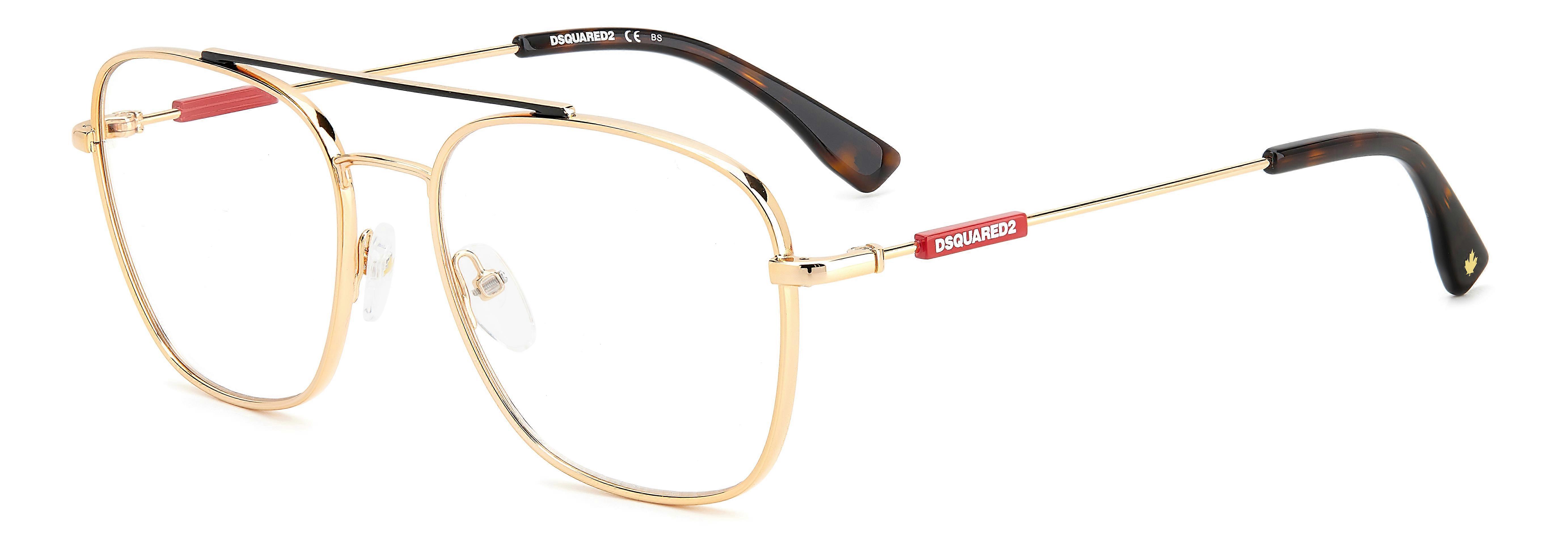 Eyewear Frames DSQUARED2 D2 0047 RHL GOLD BLACK 2 56/18/140 MAN