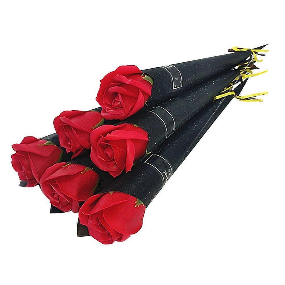 10Pcs Single Rose Simulation Korean Rose Soap Flower Valentine'S Day Gift Soap Roses Single Artific
