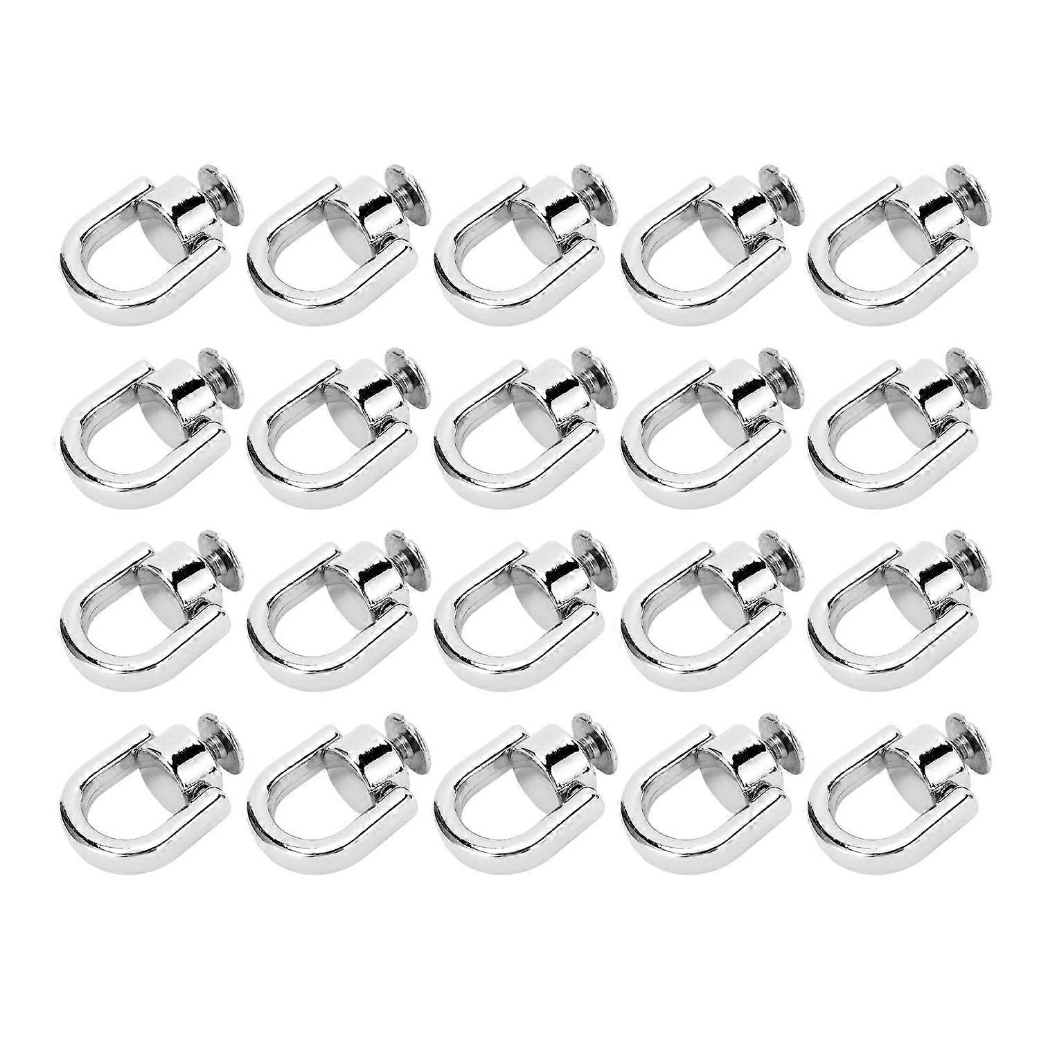 20PCS D Ring Rivet 16x9.5mm Zinc Alloy and Iron Rivet Button Ball Stud with Thread for Leather Silve