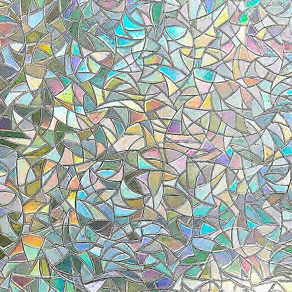 تأثير قوس قزح فيلم تظليل النوافذ الكهروستاتيكي ، فيلم تظليل النوافذ للخصوصية الزخرفية ، فيلم تظليل النوافذ للحماية من الأشعة فوق البنفسجية ثلاثية الأبعاد ، 60x300 سم