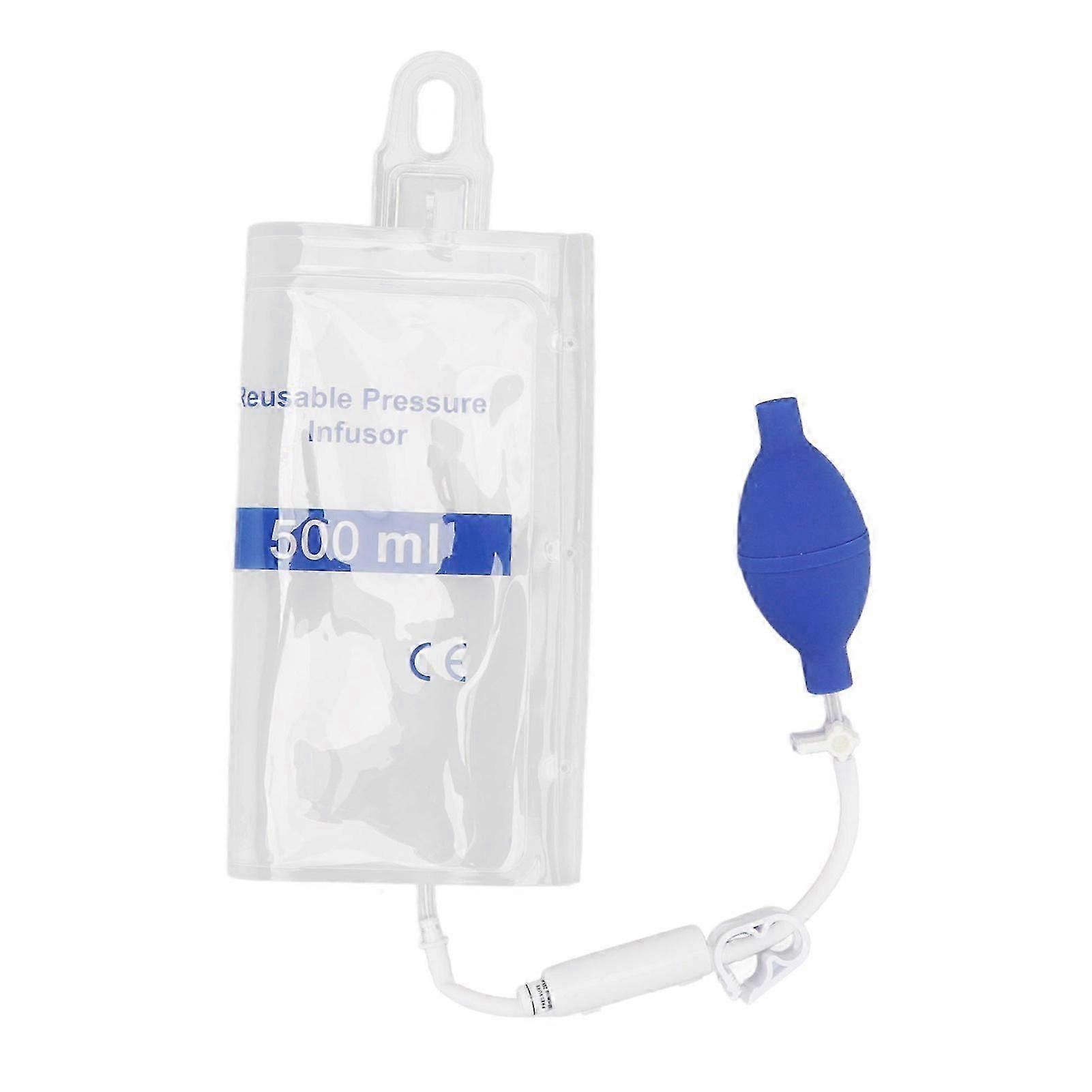 Poche de perfusion sous pression de 500 ml Sac d’infusion à pression transparent pour la perfusion rapide de sang et de liquide du patient