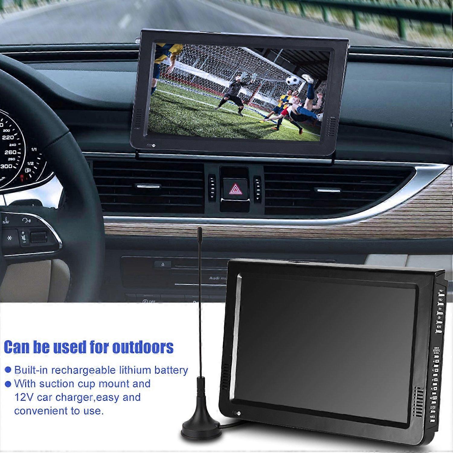 10'' Digital Television ATSC Portable TV 1080P HD HDMI Video Player for Home Car US Plug 110220V