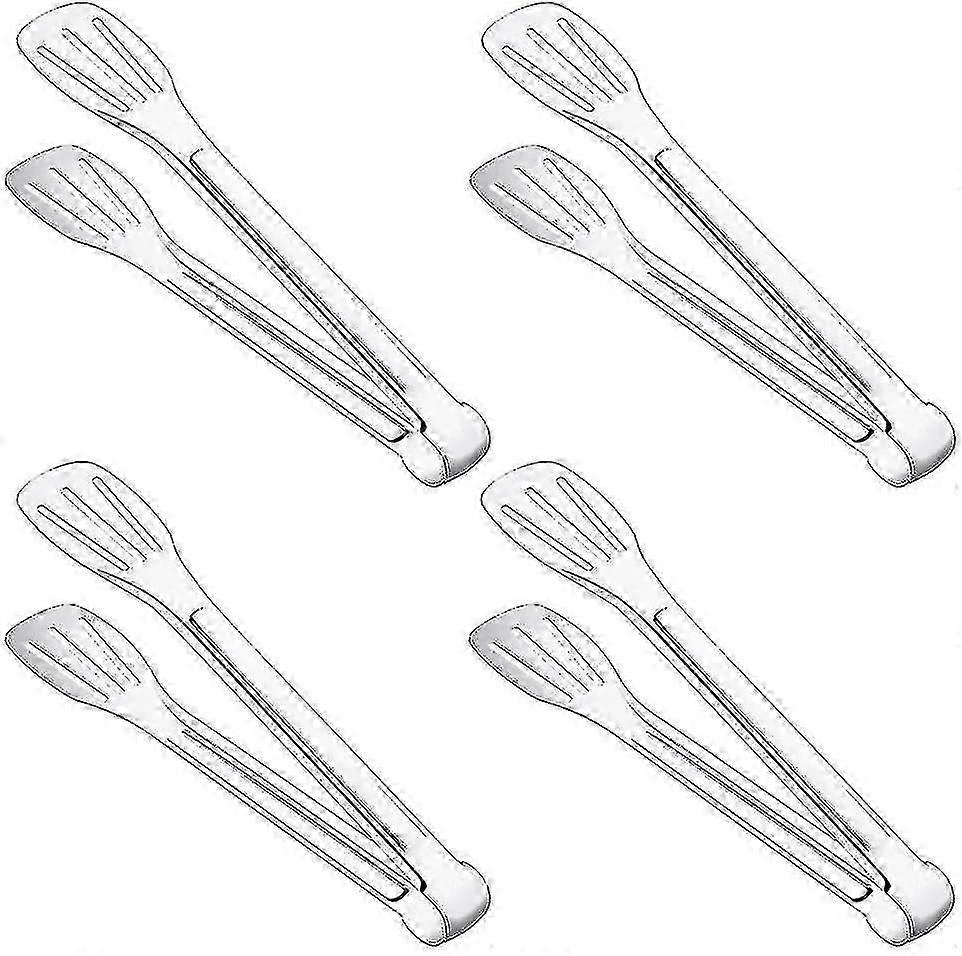 4 Pcs Dylan-eu Pinces de cuisine en acier inoxydable servant des pinces de buffet Tongs