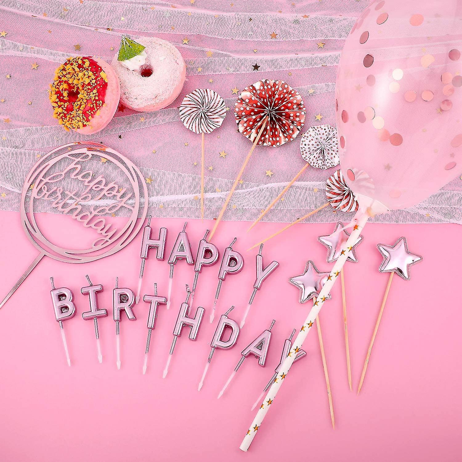 Yy Birthday Cake Topper Set Happy Birthday Cupcake Topper Letters Cake