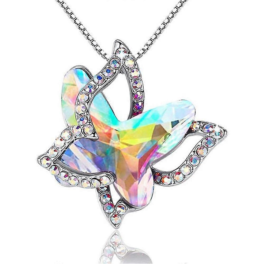 Crystal Animal Butterfly Necklace Accessories