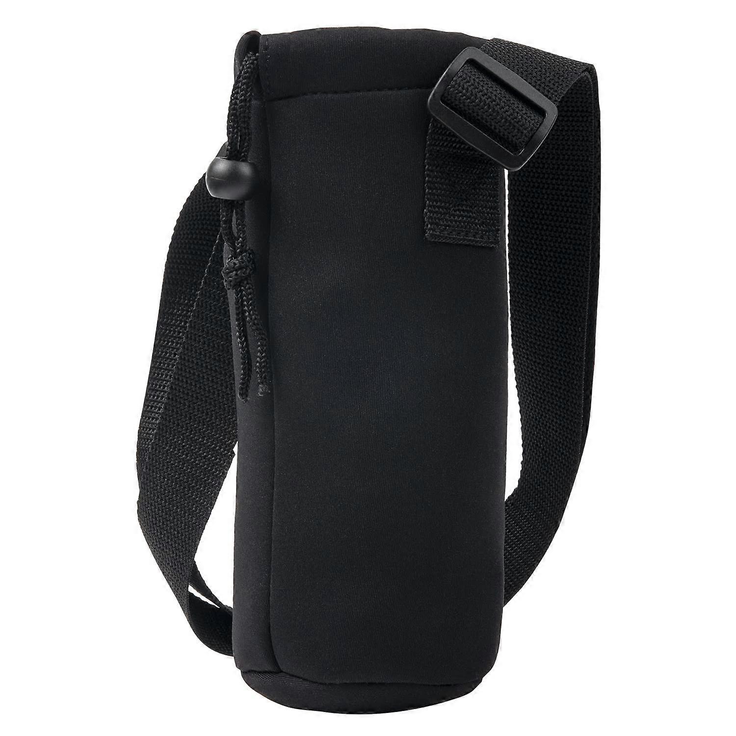 Neoprene Insulated Water Bottle Carrier Sleeve for 32oz Bottles - Durable, Lightweight, Adjustable, Black