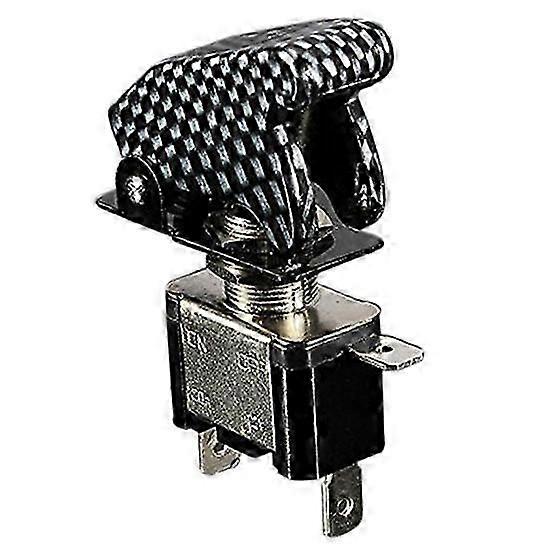 12v 2pins Car Dash Rocker Switch Lever Spst On / Off Carbon Aircraft-blue