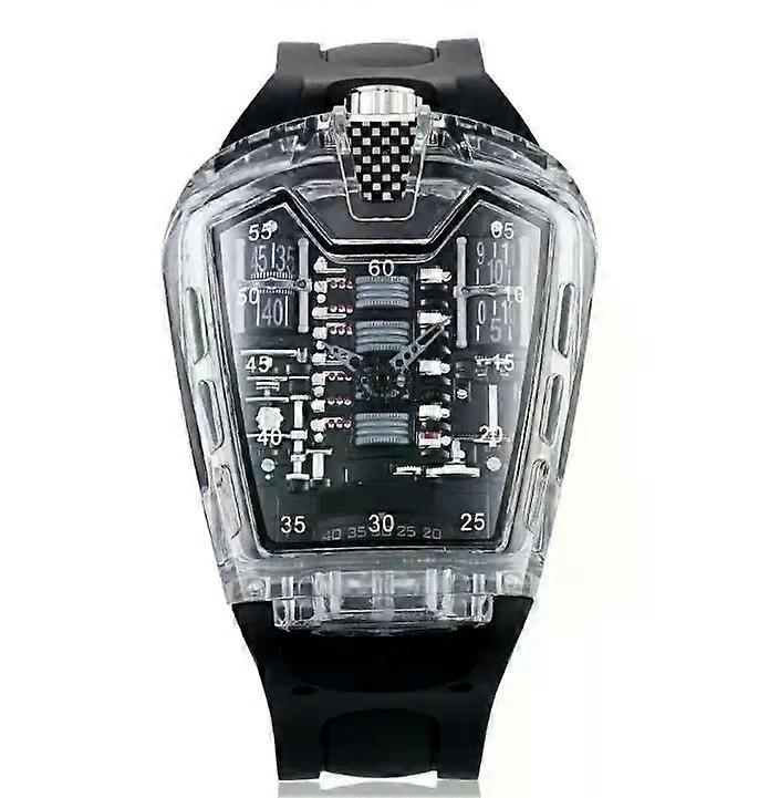 Men'S Hollow Watch Ghost Silica Silicone Bracelet Quartz Watch Cool Relogio Men Watch Skeleton Ghost Student Clock