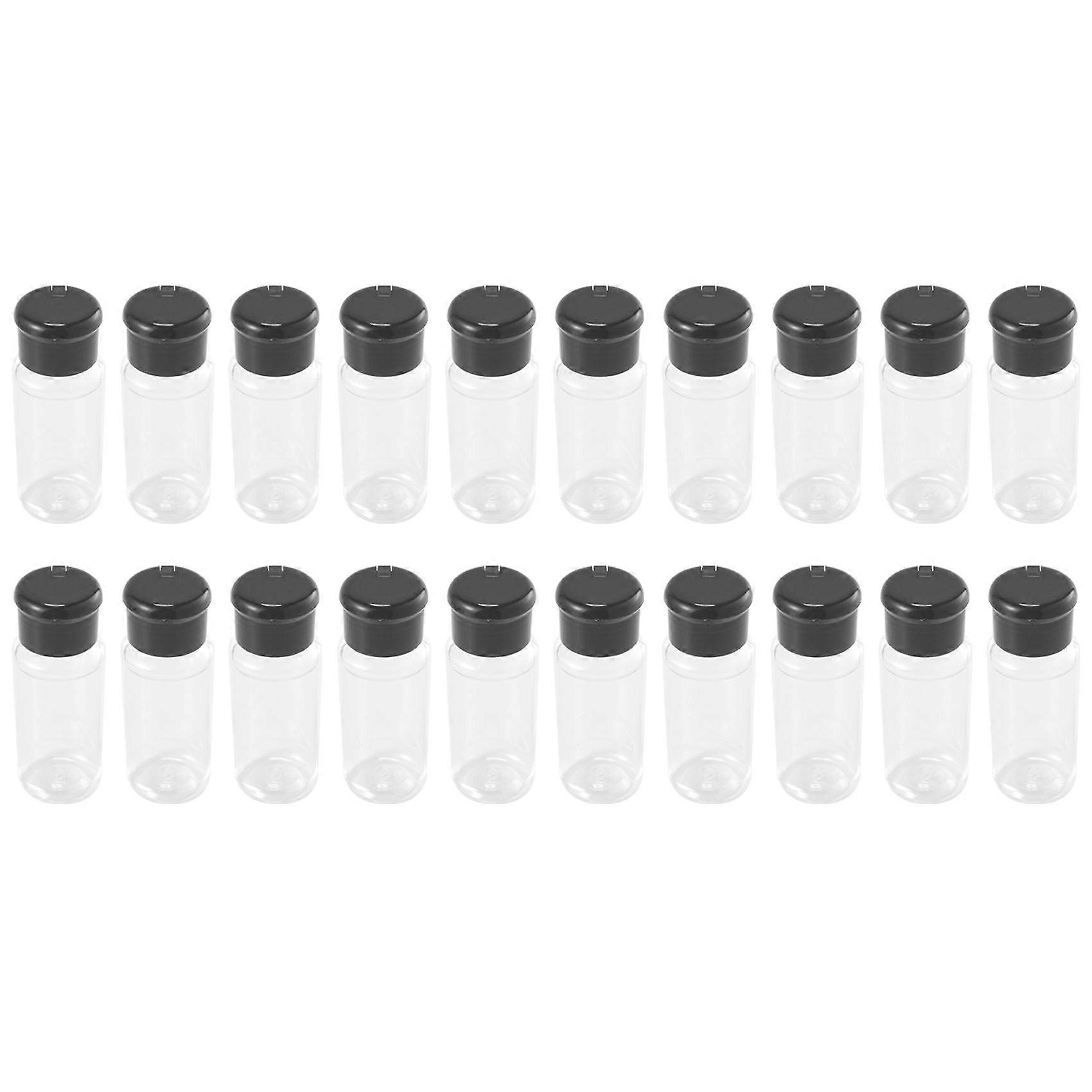 20Pcs/Set 100Ml Spice Salt Pepper Shakers Black Seasoning Jar Can Pepper Bottle Barbecue Condiment Kitchen Gadget Tool