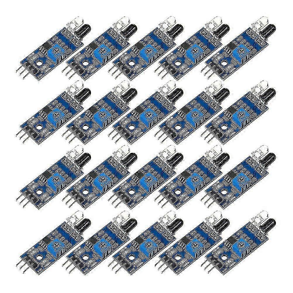20Pcs Ir Infrared Obstacle Avoidance Sensor Module 3-wire Reflective Photoelectric Sensor Modul, Happy Hehe Ma