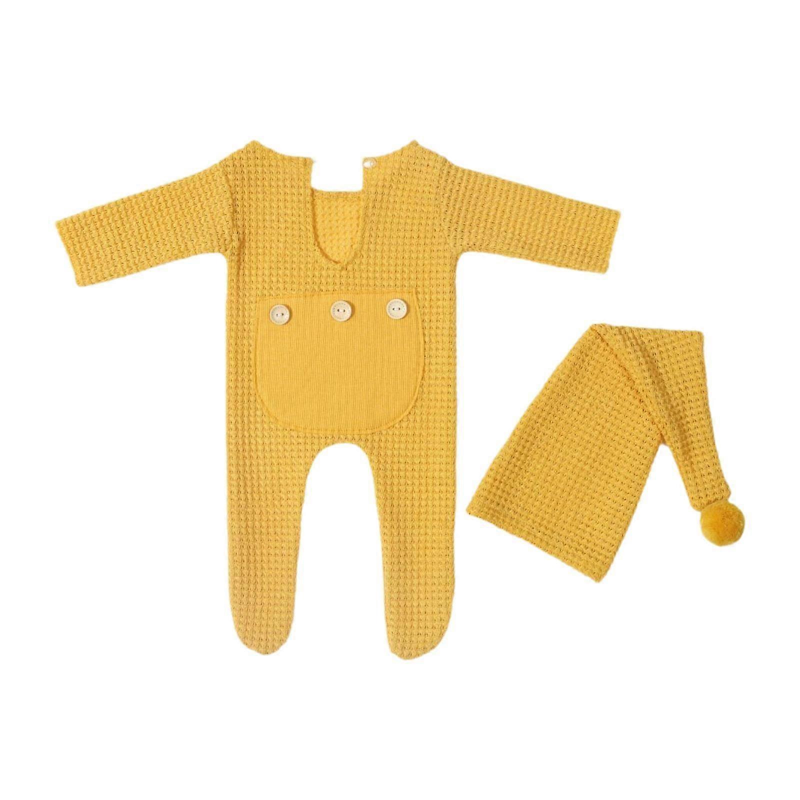 Pull tricot barboteuse garçon Noël bébé tenue pour Pâques Noël cadeau jaune
