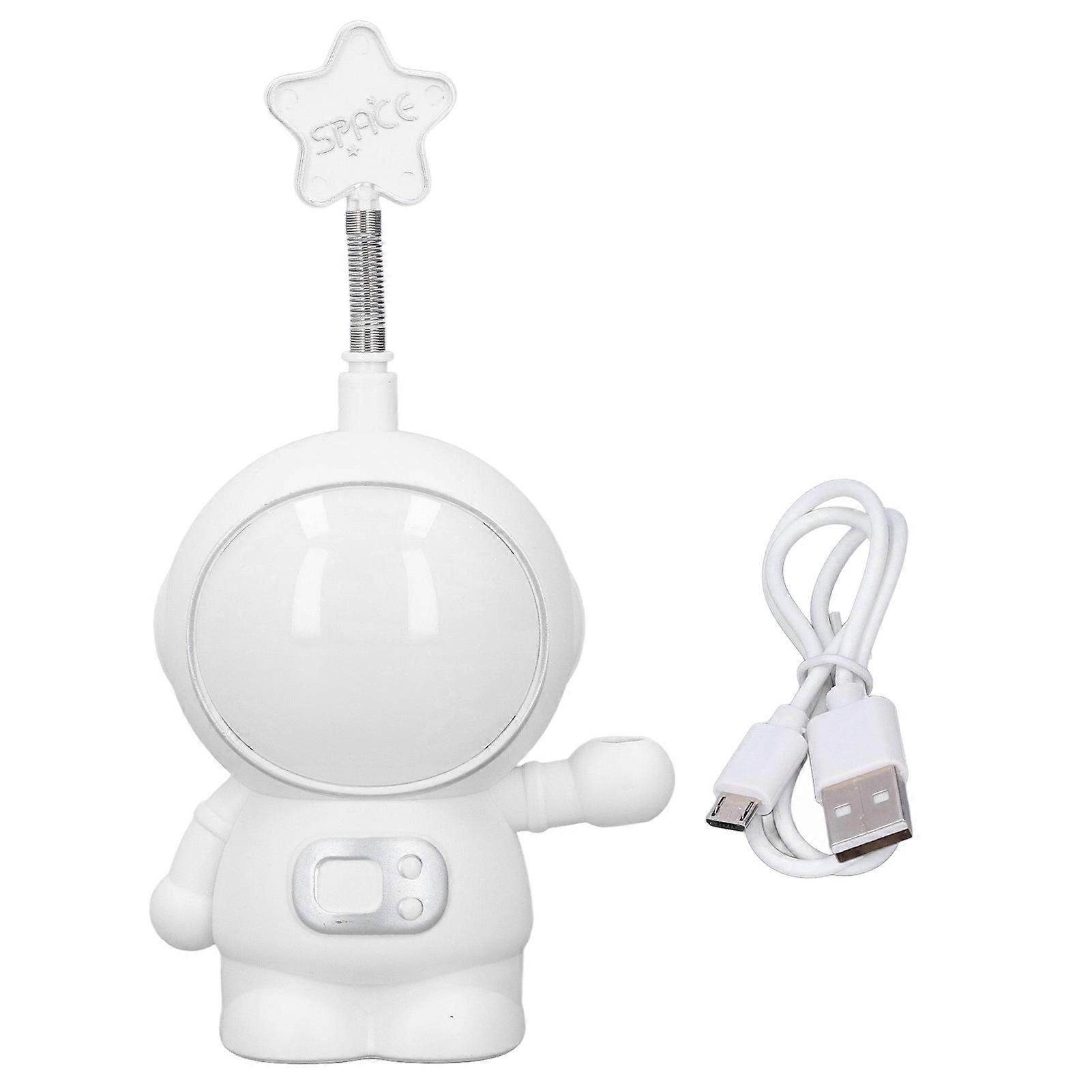 LED Desk Lamp with Eye Protection, USB Charging, Astronaut Design, 2 Lighting Modes, and Built-in Pencil Sharpener for Home Use