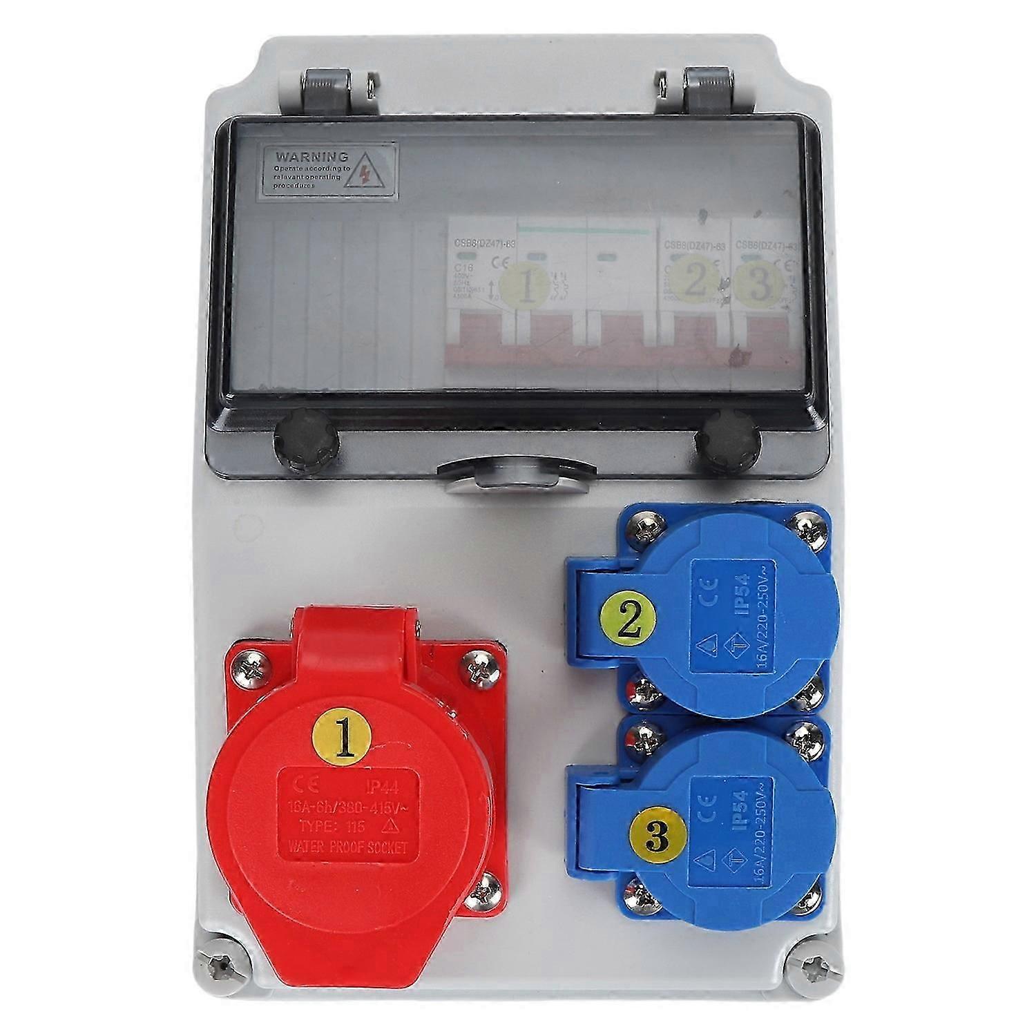 European Style Industrial Waterproof Socket Box 2PCS 2 Core 220250V16A 5 Core 380415V16A C16 Circu