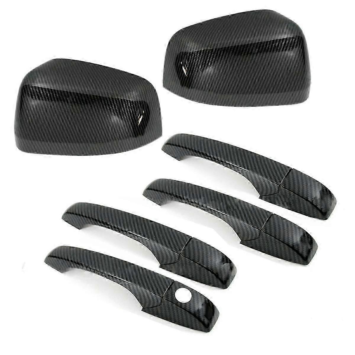 10Pcs/Set Side Rearview Mirror Trim Door Handle Cover Kit suitable for Durango SUV 2011-2020