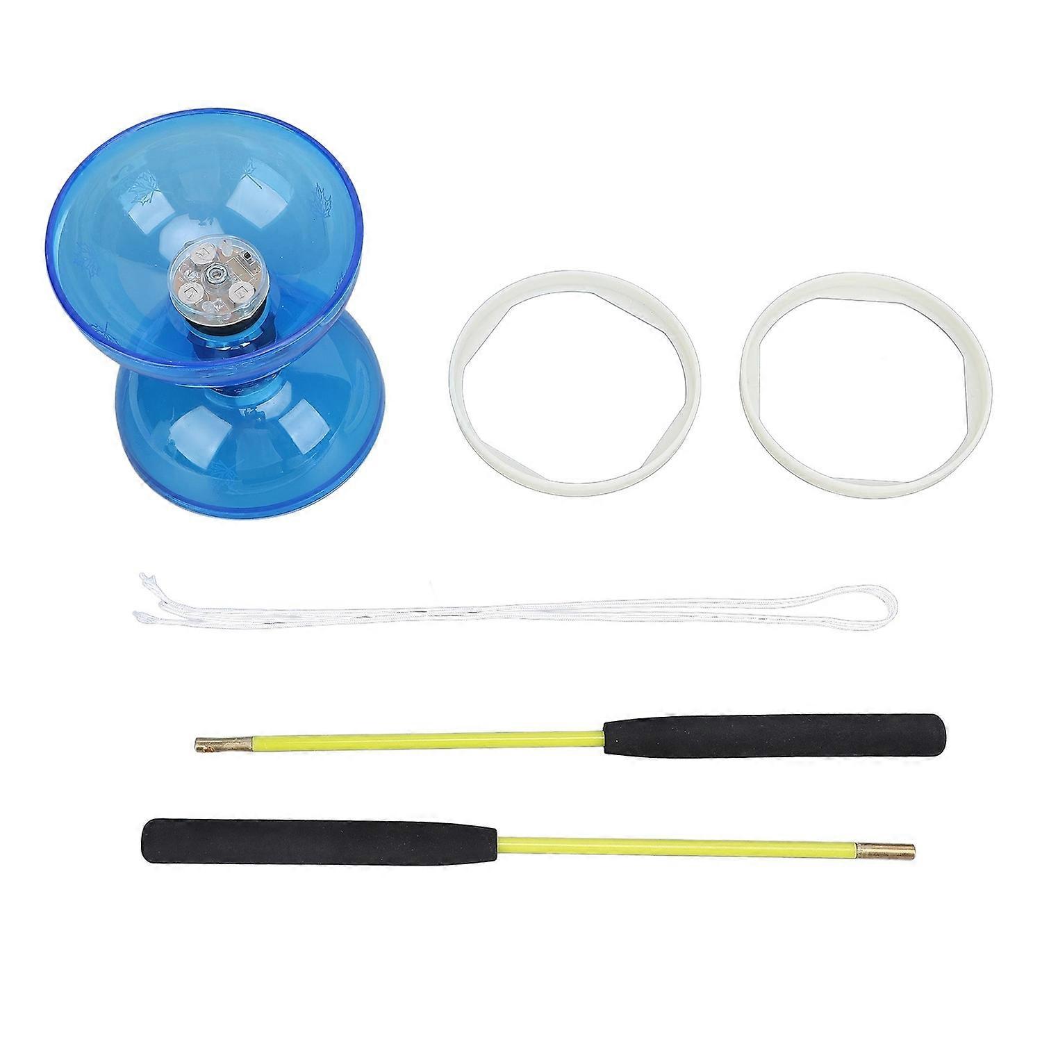 Chinese Yoyo Diabolo Set Soft Rubber Professional Chinese Diabolo Juggling Toys with 2 Sticks and St