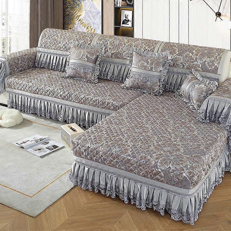 Nordic Style Sofa Cushion Four Seasons Lace Jacquard Non-slip Sofa Towel