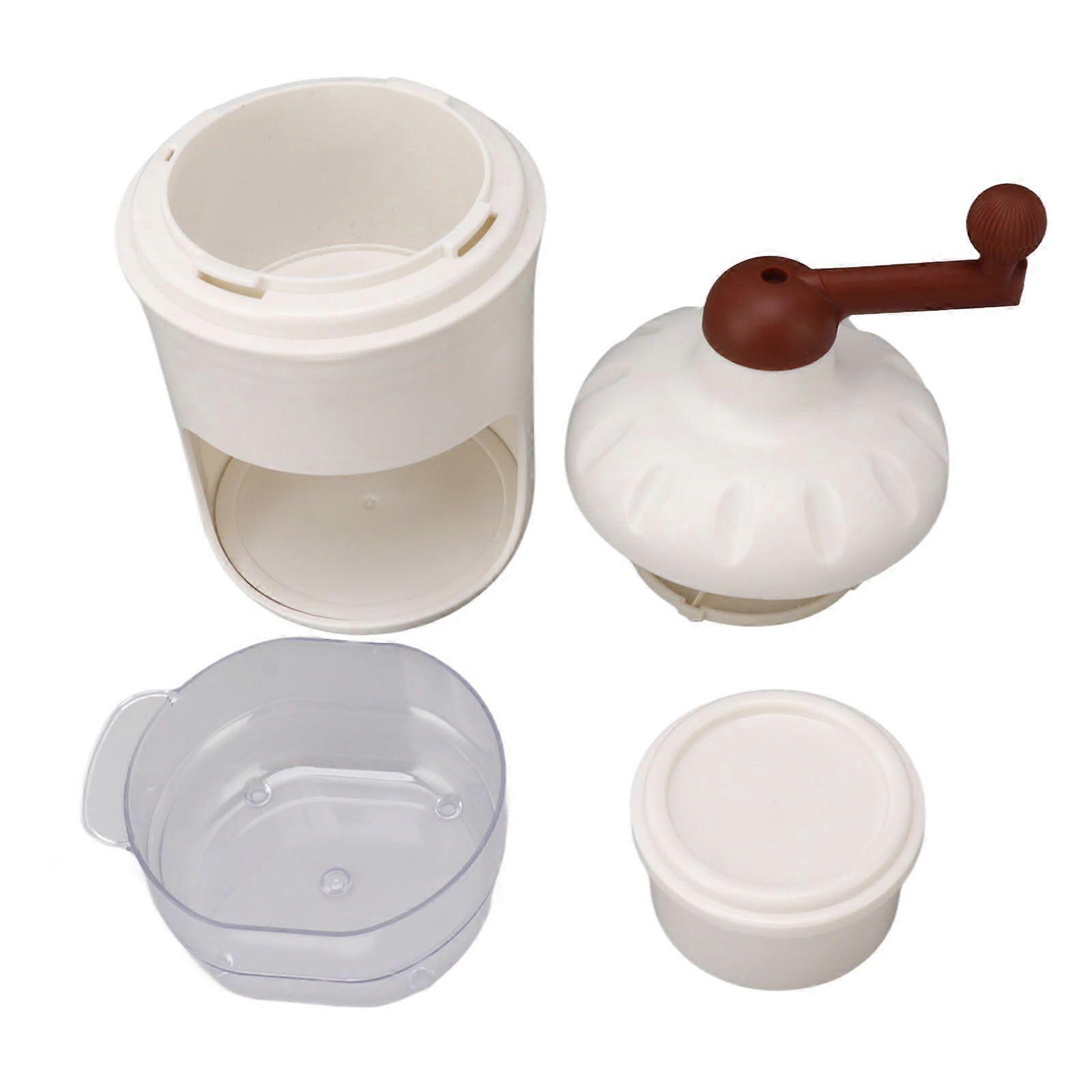 Portable Ice Crusher PP Manual Shaved Snow Cone Machine DIY Ice Chopper for Home Outdoor Camping Use