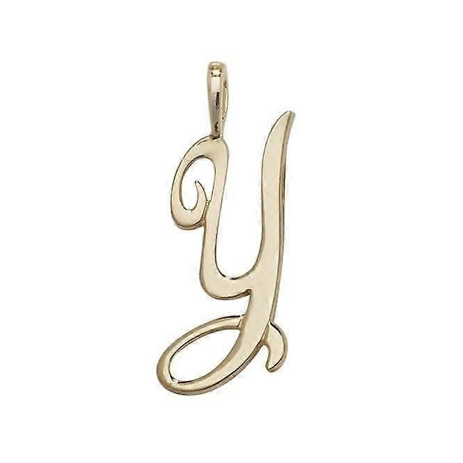 9ct Yellow Gold Polished Script Initial Pendant PN528/Y