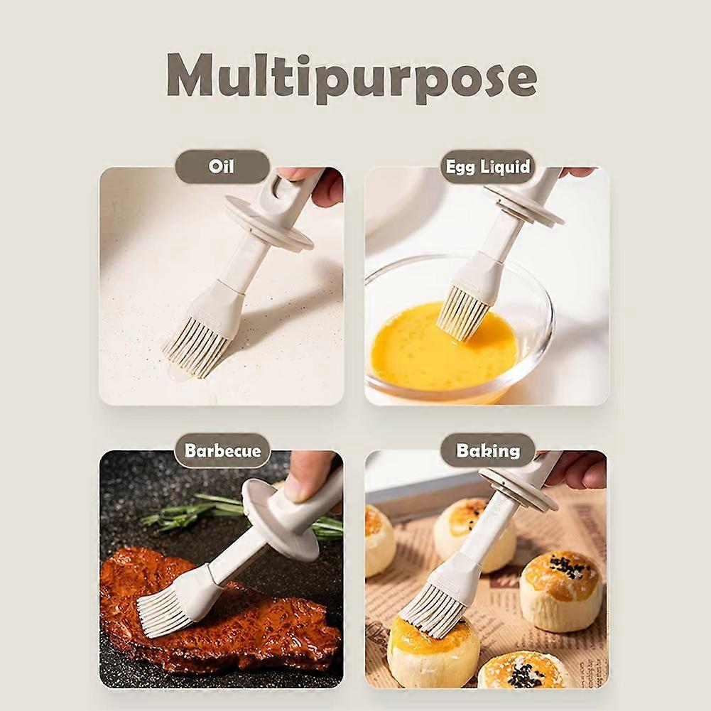 Adjustable Telescopic Oil Brush with Integrated Bottle,High Temperature Resistant,Ideal for Kitchen,