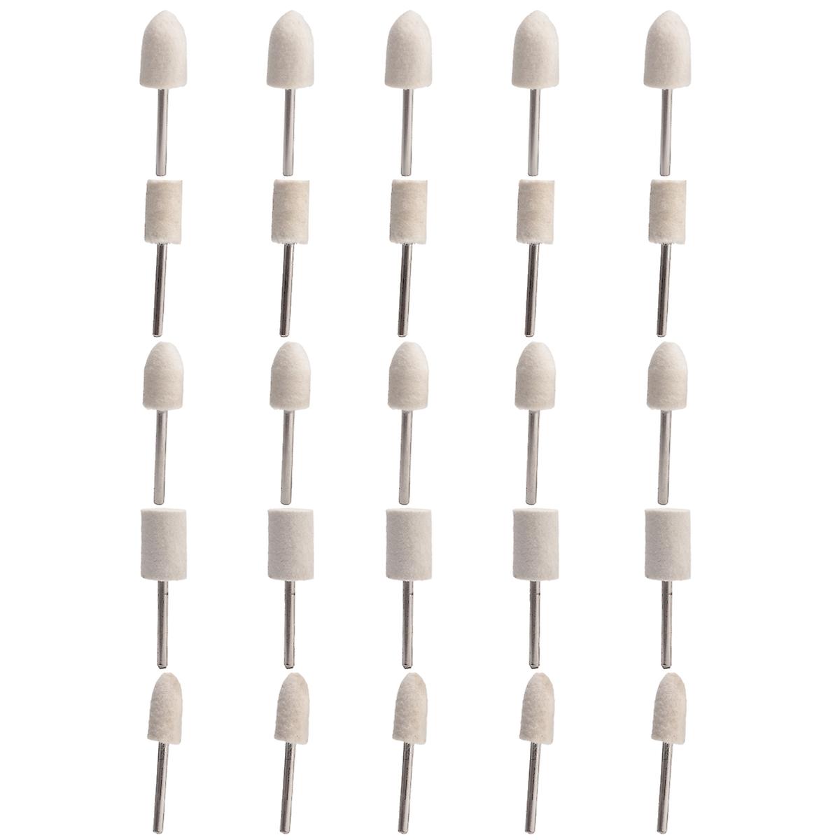 25X set 1/8 inch Felt Polishing Buffing Points Mounted Imitation Wool