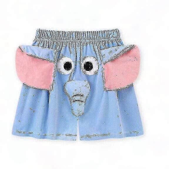 Comical Cartoon Elephant Trunk Print Pajama Pants