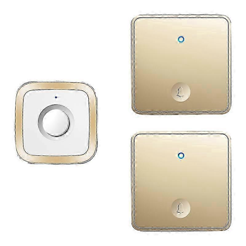 CACAZI FA12 60 Songs 5 Levels Adjustable Wireless Doorbell Calling Bell (Type 86 Big Button),2