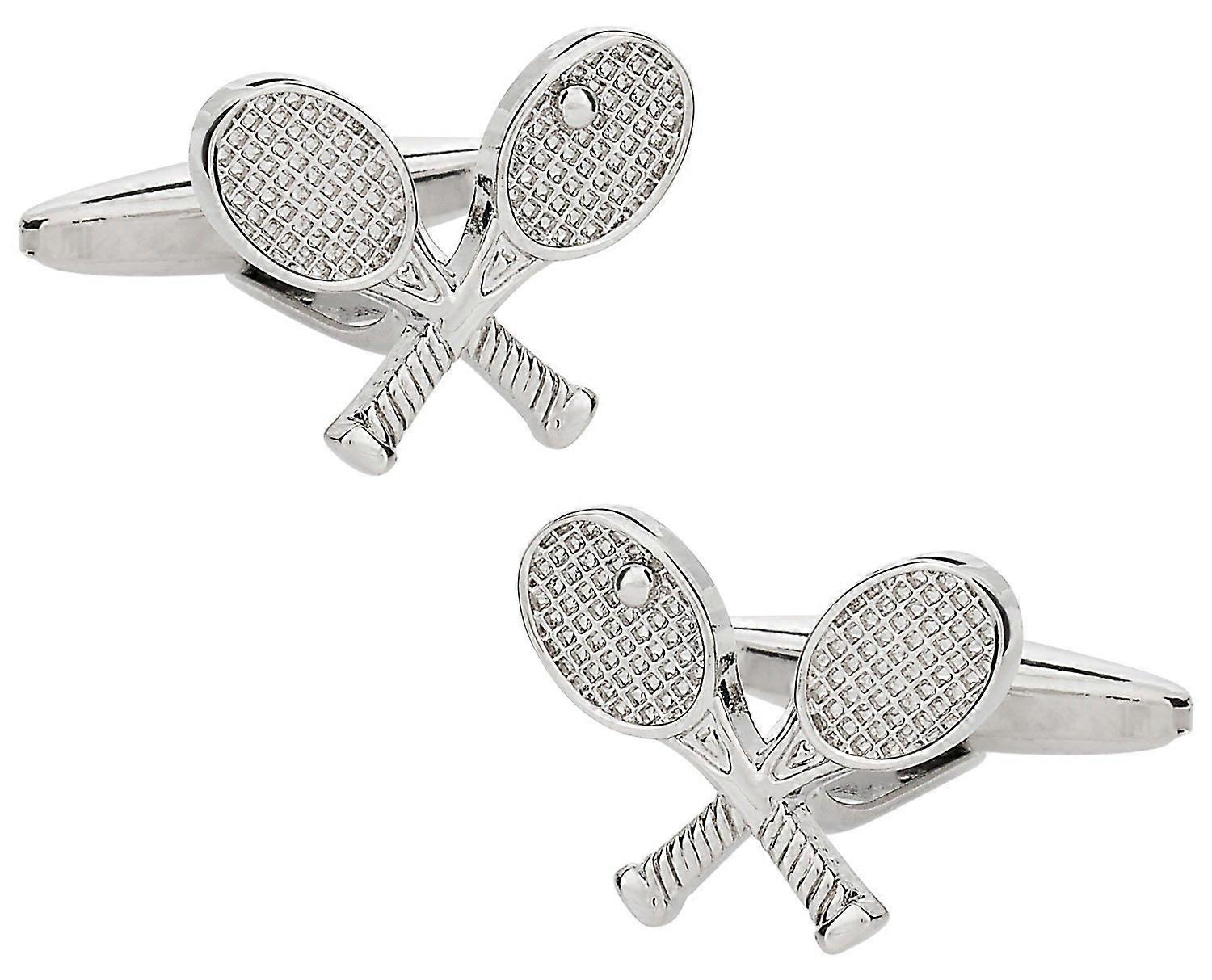 Silver Tennis Racket Cufflinks for Men