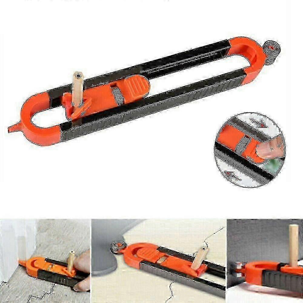 Elliptical Profile Scribing Ruler: Woodworking Carpenter Tool with Lock Contour Gauge Measuring Tools