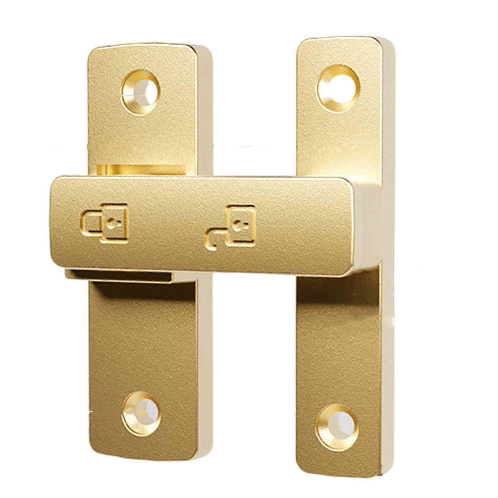 Zinc Alloy 180 Degree Flip Latches Door Lock Without Drilling Required for Home Office and More Types Easy Installion Gold