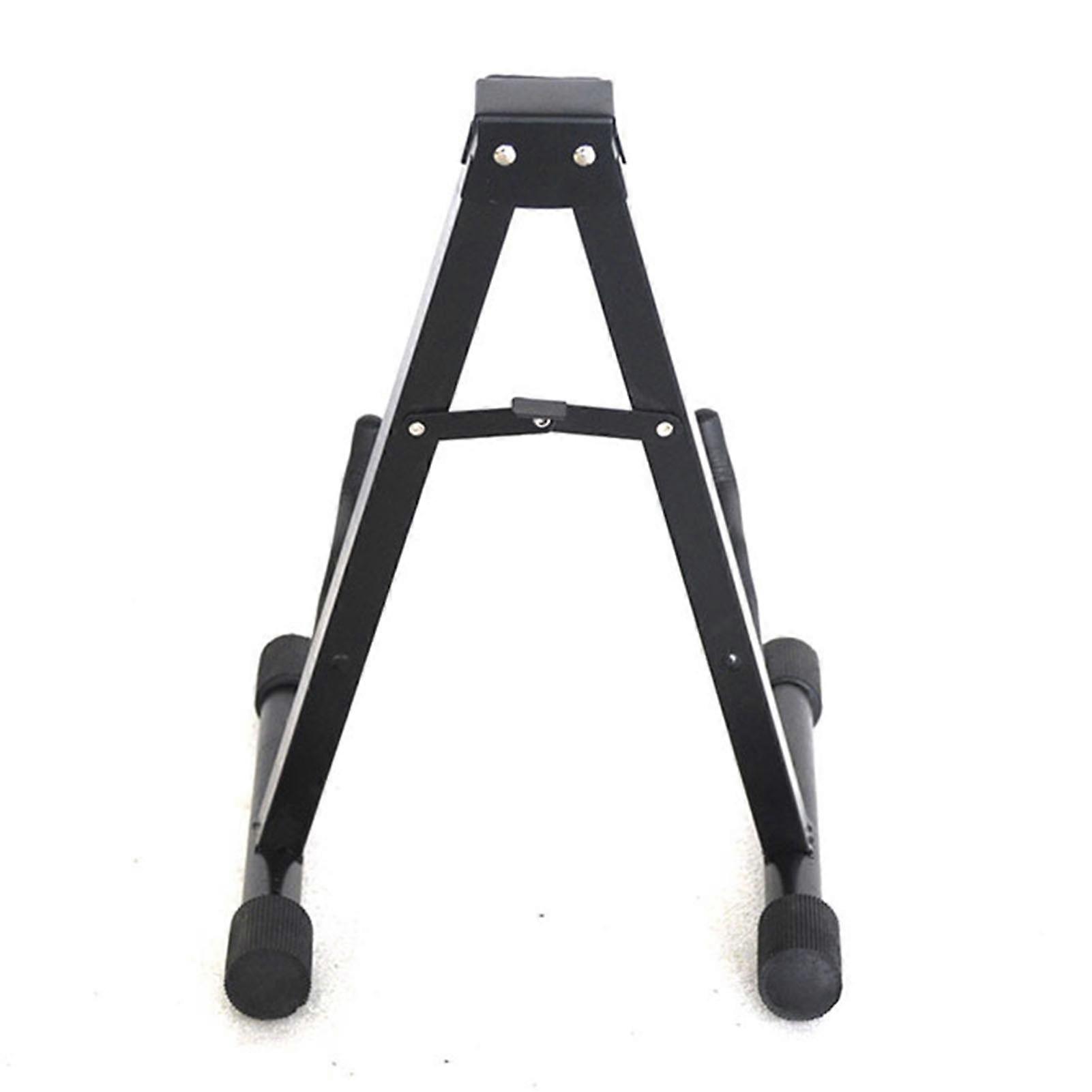 Gitarr Stativ A Ram Fällbart järn Bärbar Instrumenthållare för Akustiska Gitarrer Svart 
