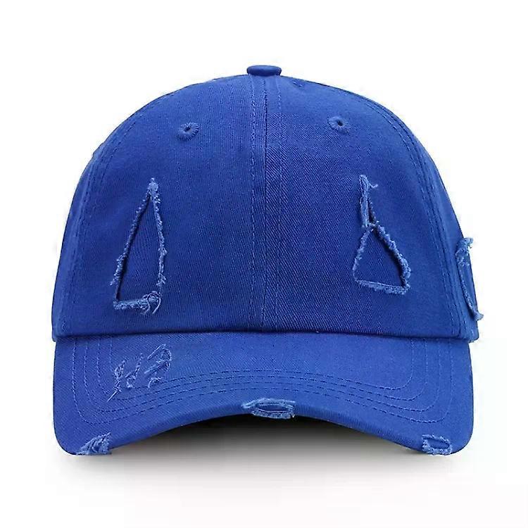 Washed Baseball Cap-Casual Retro Distressed Blue Cap,One Size Blue,One Size