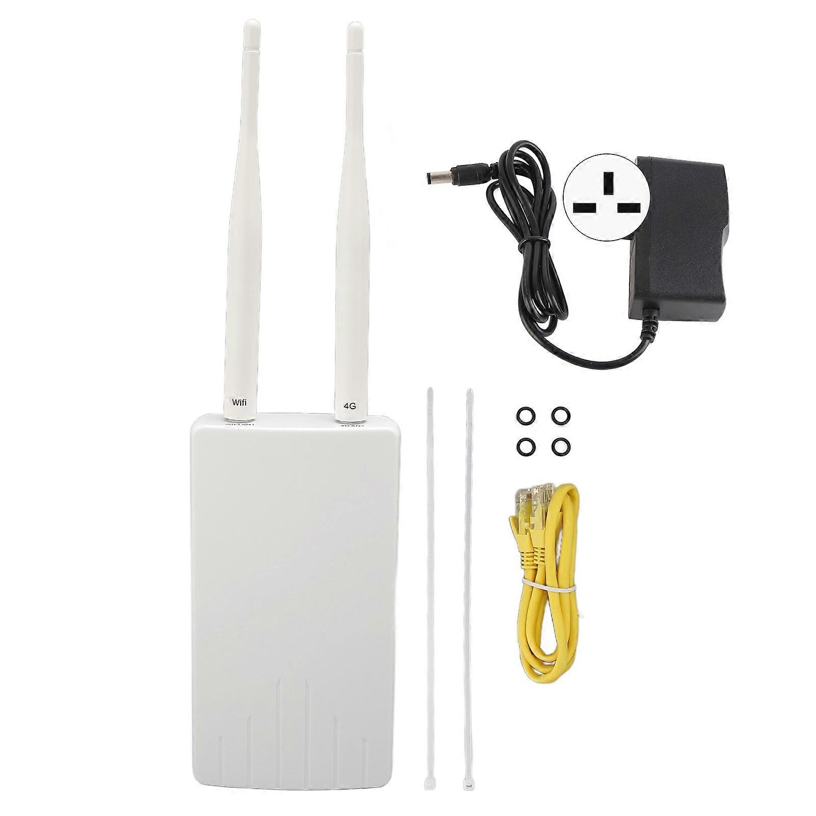 4G LTE Wireless Router with SIM Slot - 300Mbps Mobile WiFi Hotspot, Dual Antennas, UK Plug