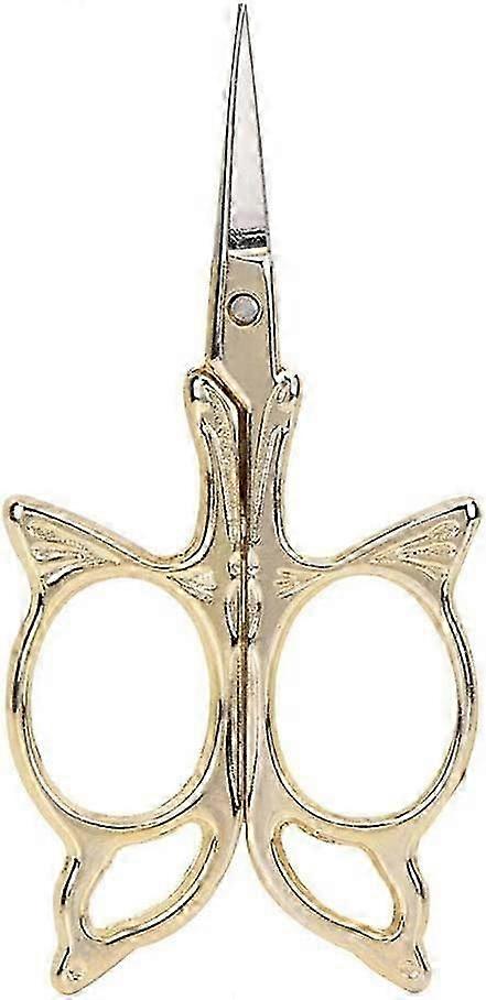 Antikk stil rustfritt stål sysaks, sytilbehør (gull)