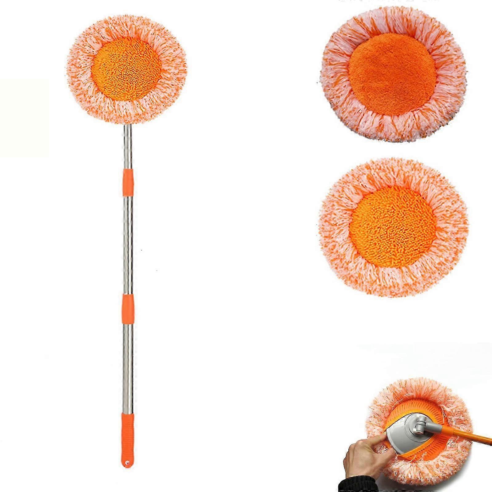 Rotatable adjustable telescopic spin cleaning mop for floor cleaning and wall cleaning